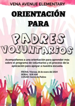 Volante para la Orientacion de Voluntarios